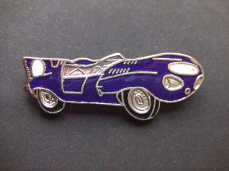 Jaguar D- Type raceauto met straight-XK motor design, blauw model